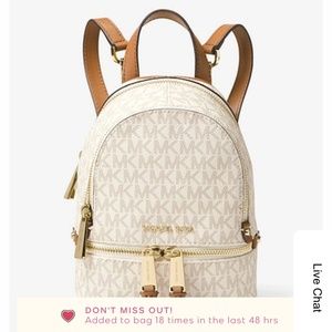 Micheal Kors Rhea Mini Logo Backpack/Bag